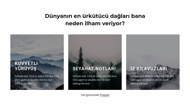 Dağlar bana ilham veriyor HTML5 Şablonu