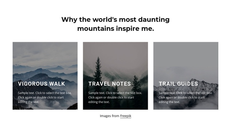 Mountains inspire me Webflow Template Alternative