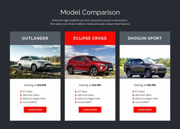 Model Comparison - Business Premium Website Template