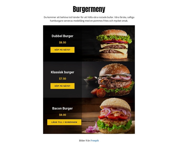 Burgermeny Mall