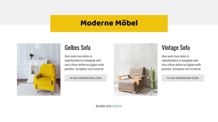 Moderne Möbel WordPress-Theme