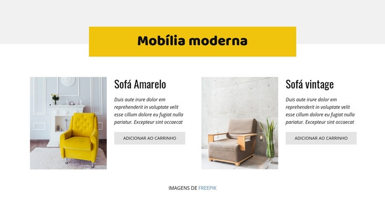 Mobília moderna Construtor de sites HTML