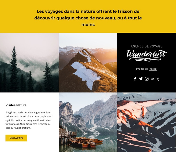 Vacances extraordinaires Modèles de constructeur de sites Web