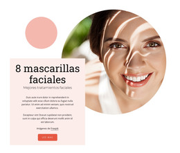 Máscaras Faciales: Plantilla Web HTML
