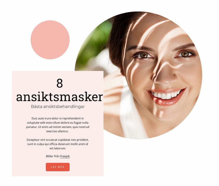 Ansiktsmasker WordPress -tema