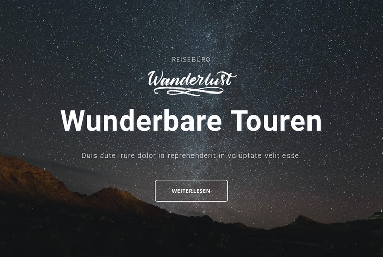 Wunderbare Touren WordPress-Theme