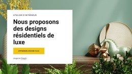 Nous Proposons Des Designs De Luxe Site Web D'Une Seule Page