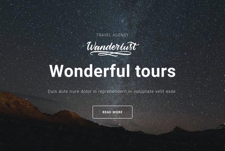 Wonderful tours Homepage Design