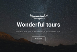 HTML Site For Wonderful Tours