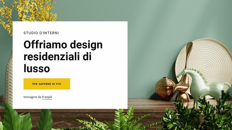 Offriamo design di lusso Costruttore di siti web HTML