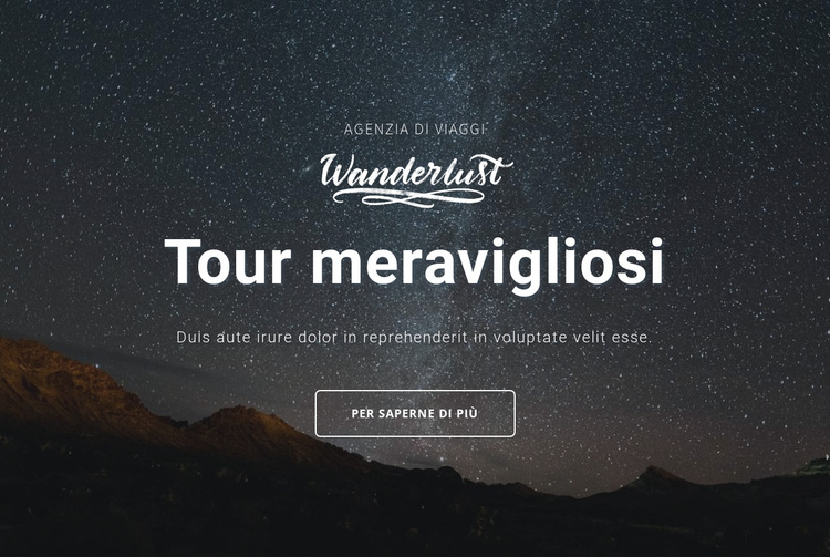 Tour meravigliosi Tema WordPress