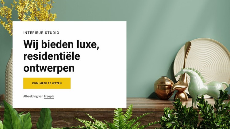 Wij bieden luxe ontwerpen Bestemmingspagina