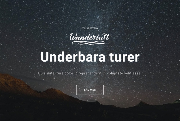 Underbara turer HTML-mall