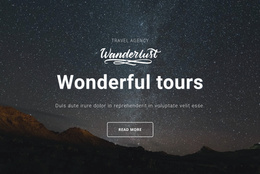 Wonderful Tours - Drag & Drop Landing Page