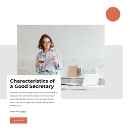 Characteristics Of A Good Secretary CSS Layout Template