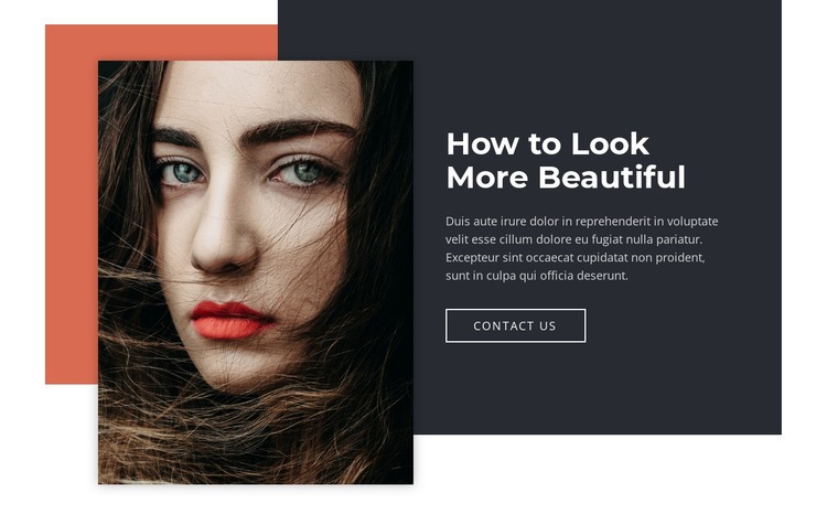 How to look more beautiful Elementor Template Alternative