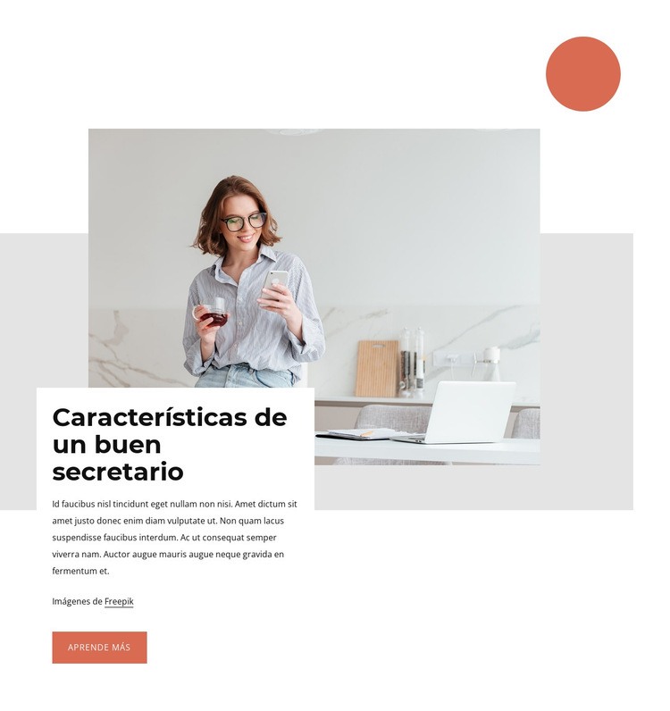 Características de una buena secretaria Maqueta de sitio web