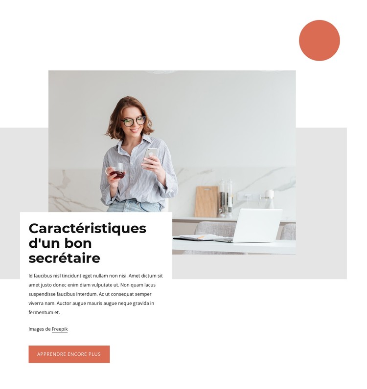 Caractéristiques d'une bonne secrétaire Modèle CSS