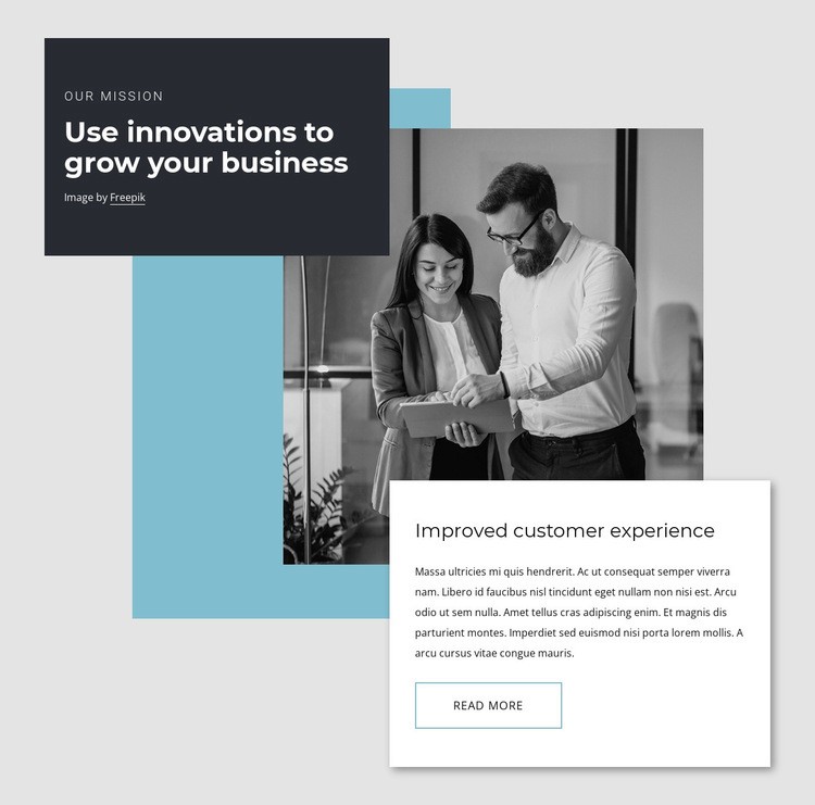 Improved customer experience Homepage Design