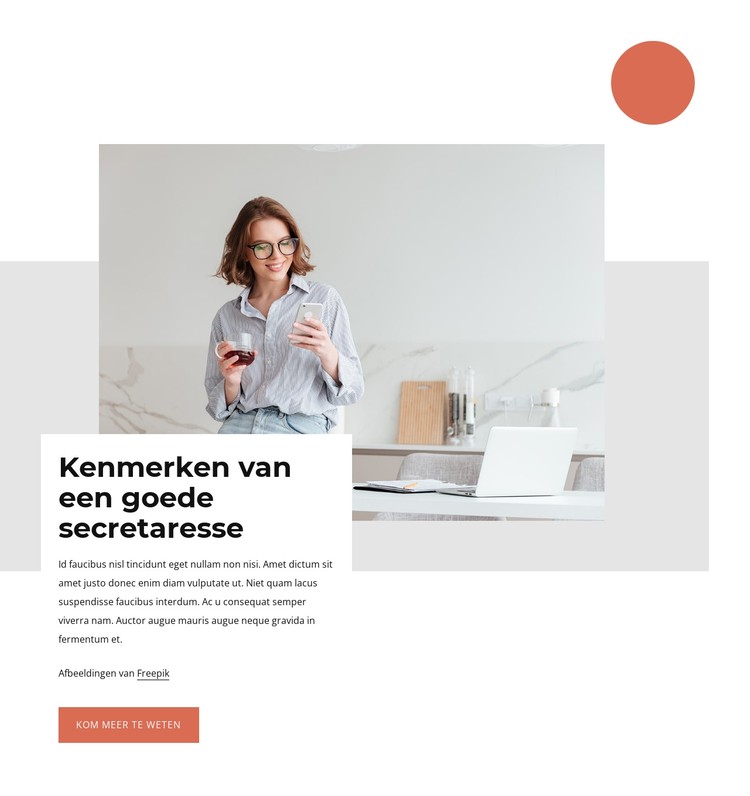 Kenmerken van een goede secretaresse CSS-sjabloon