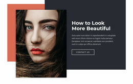 How To Look More Beautiful - Website Design Inspiration