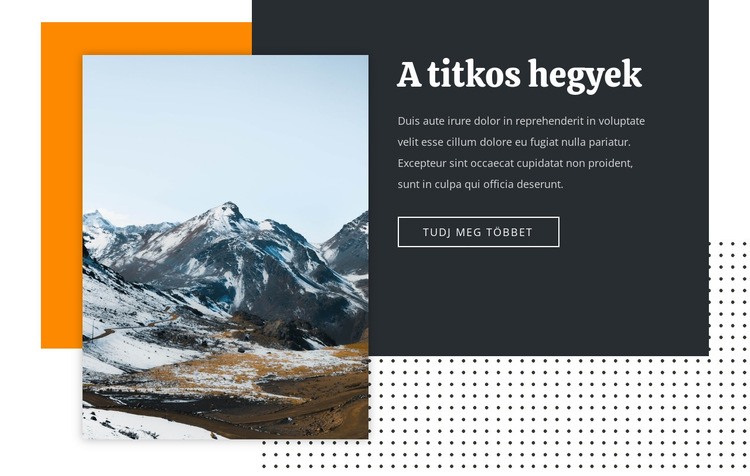 A hegyek titka HTML Sablon