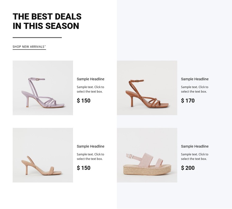 The best deals in this season CSS Template