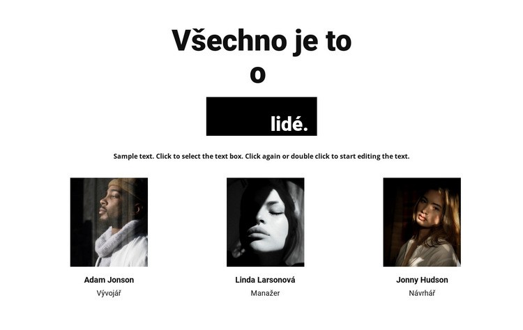 Všechno je to o lidech Šablona CSS