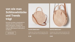 Kostenloses Webdesign Für Neue Taschenkollektion