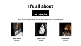 Homepage Design For It'S All About The People