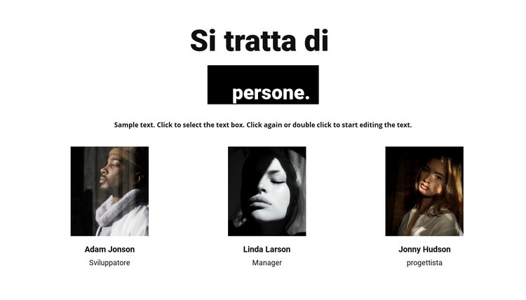 Riguarda le persone Progettazione di siti web