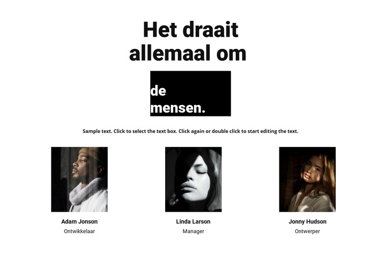 Het draait allemaal om de mensen CSS-sjabloon