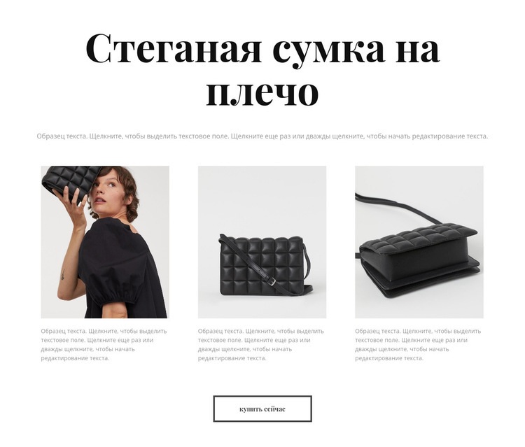 Новая коллекция сумок Шаблоны конструктора веб-сайтов