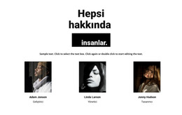 Her Şey Insanlarla Ilgili Için Duyarlı HTML