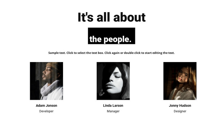 It's all about the people Woocommerce Theme