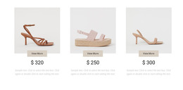 Shoe Add Create In Html Collection of feminine shoes - HTML Template by Nicepage