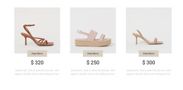 Collection Of Feminine Shoes - HTML Template