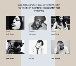 Website-Bestemmingspagina Voor Ons Teamverhaal