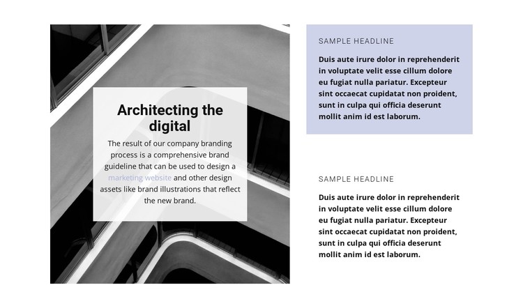 Architectural direction CSS Template