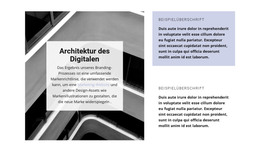 HTML-Seitendesign Für Architekturrichtung