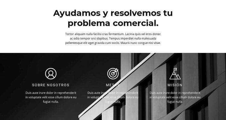 Nuestras metas y victorias Creador de sitios web HTML