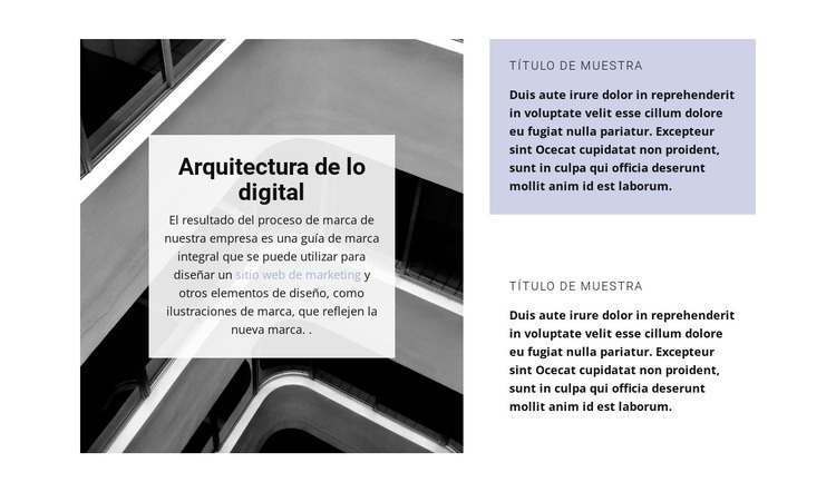 Dirección arquitectónica Plantilla HTML5