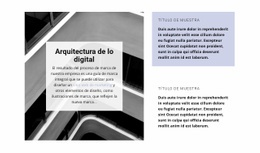 Plantilla De Página De Destino Para Dirección Arquitectónica