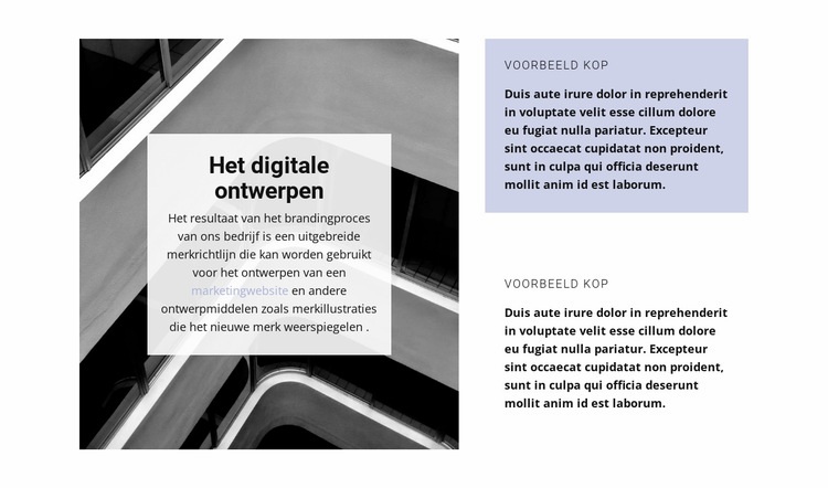 Architecturale richting Website Builder-sjablonen