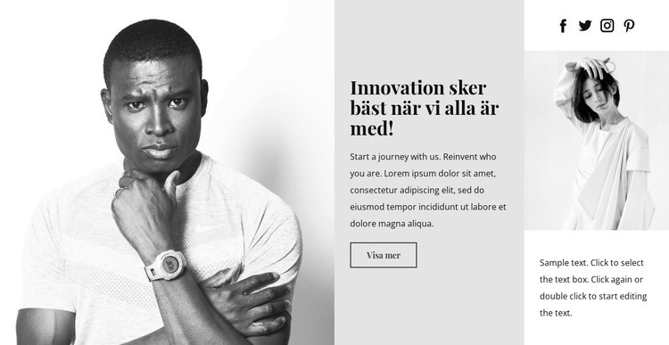 Affärsinnovationer Hemsidedesign