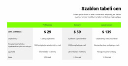 Tabela Cen Z Zielonym Nagłówkiem Szablon Joomla 2024