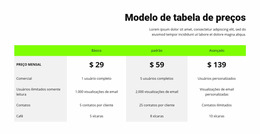 Tabela De Preços Com Cabeçalho Verde