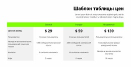 Таблица Цен С Зеленым Заголовком - HTML Builder Online