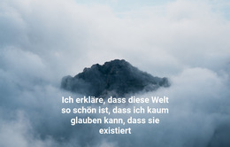 Über Den Wolken Und Gipfeln – Fertiges Website-Design