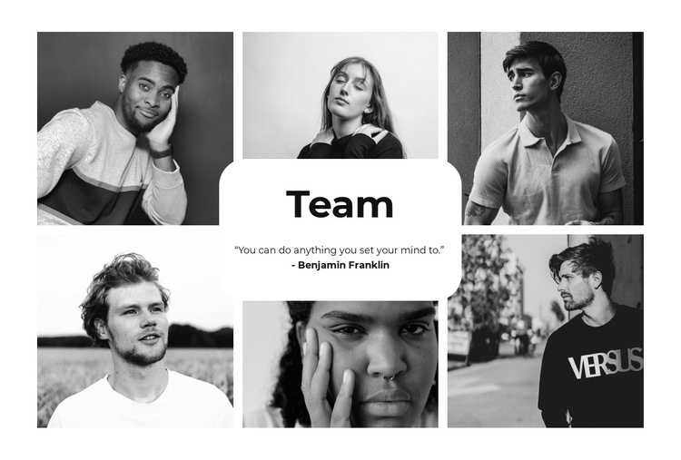 Top six team Homepage Design